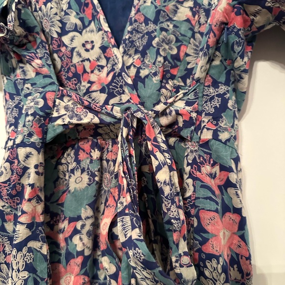 Banjanan Wildflower Print Ruffle Midi Wrap Dress - Picture 3 of 6